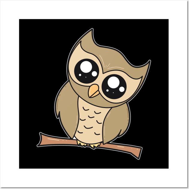 Cute Comic Owl Wall Art by Imutobi